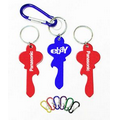 Key Shape Bottle Opener with Key Ring & Carabiner